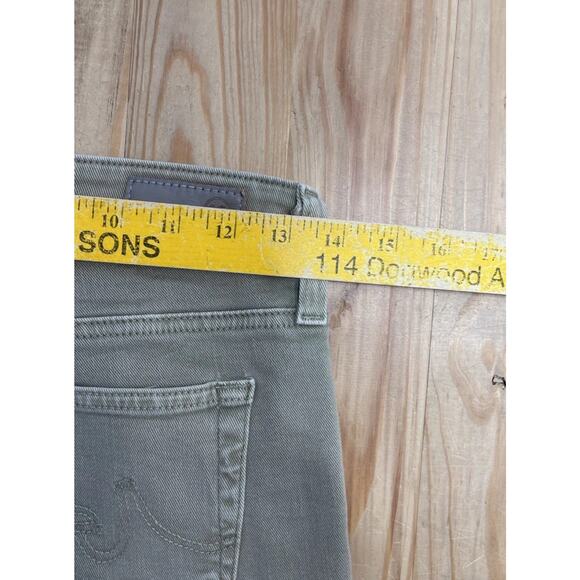 AG Adriano Goldschmied Women's Mari Crop high-rise Jeans, size 25x27, Olive - Picture 7 of 8